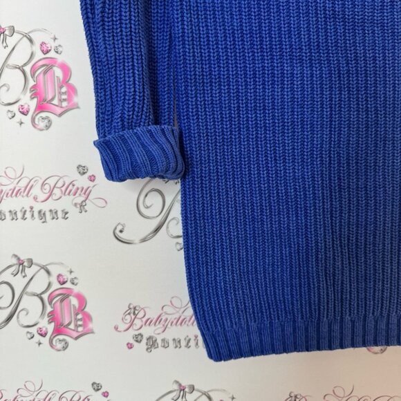 Guess by Marciano knit long mini dress sweater knitted Blue Women's Sweater - Picture 2 of 5